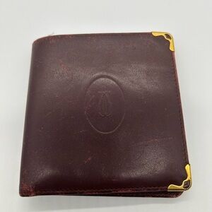 Cartier men’s bi fold wallet leather vintage